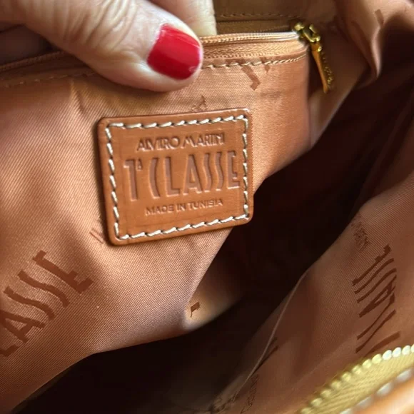 Alviero Martini Tan Map Print Women's Bag - Picture 10 of 11